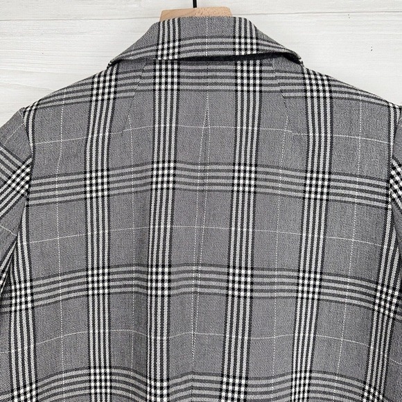 Madewell Caldwell Double-Breasted Blazer in Menswear Plaid Women Size XS Gray - Picture 9 of 16